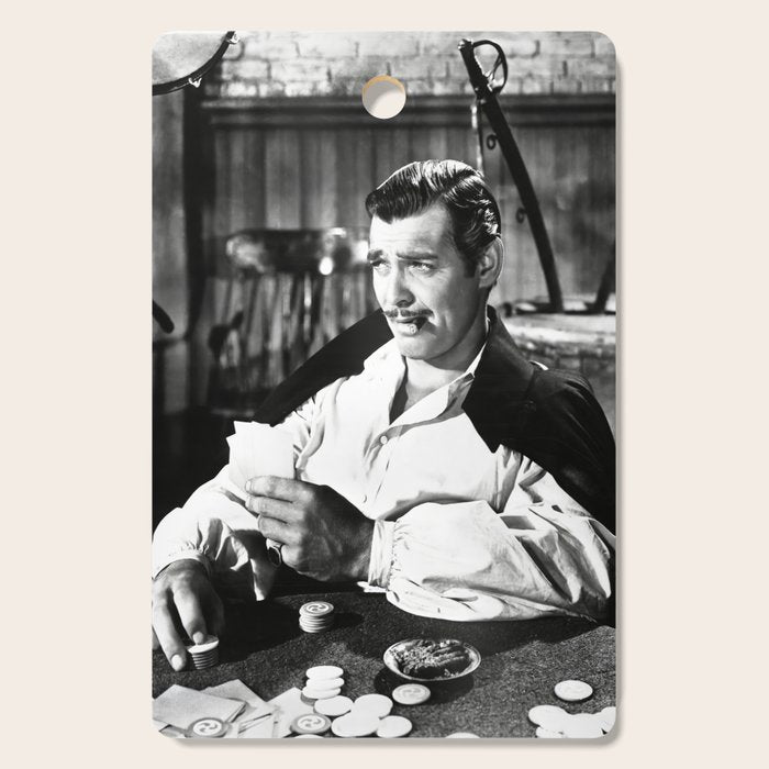 Clark Gable Playing Poker Retro Vintage Art Cutting Board Gallery Image 1