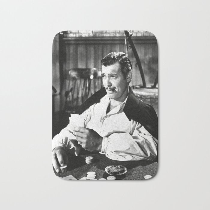 Clark Gable Playing Poker Retro Vintage Art Bath Mat Gallery Image 1