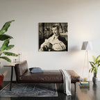 Clark Gable Playing Poker Retro Vintage Art Wood Wall Art Gallery Image 2