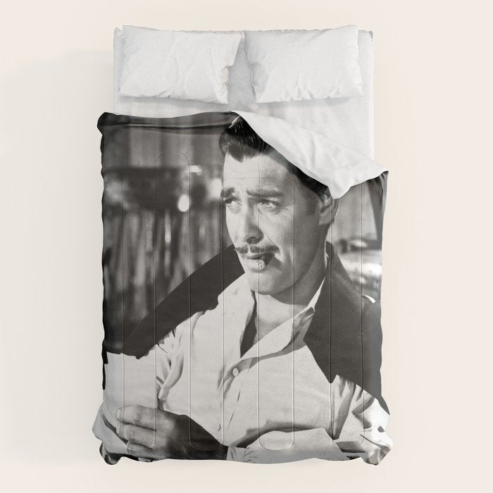 Clark Gable Playing Poker Retro Vintage Art Comforter Gallery Image 6