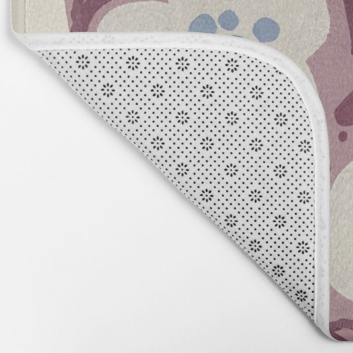 Floral Painted Folk Vase Bath Mat Gallery Image 2