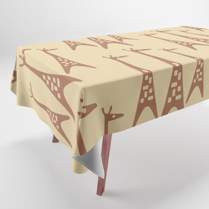 Brown and Tan Giraffe Tablecloth Gallery Image 1