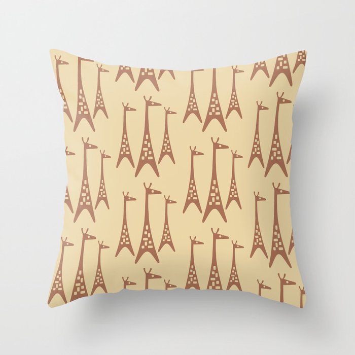 Brown and Tan Giraffe Throw Pillow Gallery Image 6