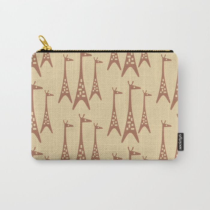 Brown and Tan Giraffe Carry All Pouch Gallery Image 1