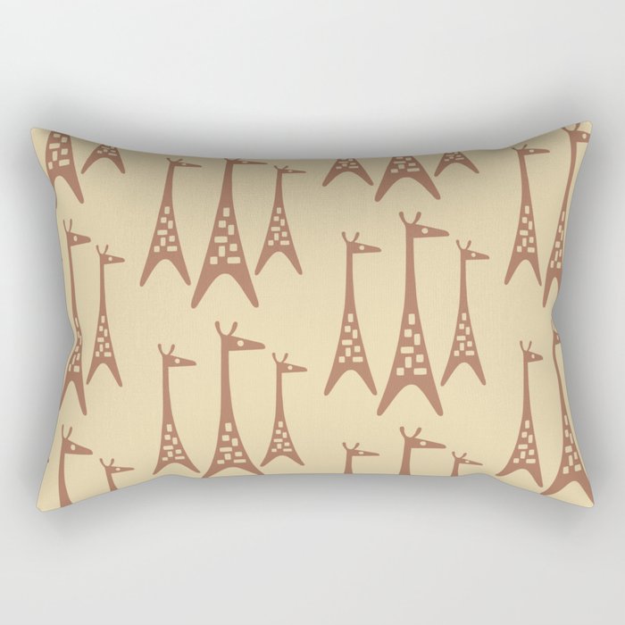 Brown and Tan Giraffe Rectangular Pillow Gallery Image 1