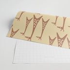 Brown and Tan Giraffe Wrapping Paper Gallery Image 2