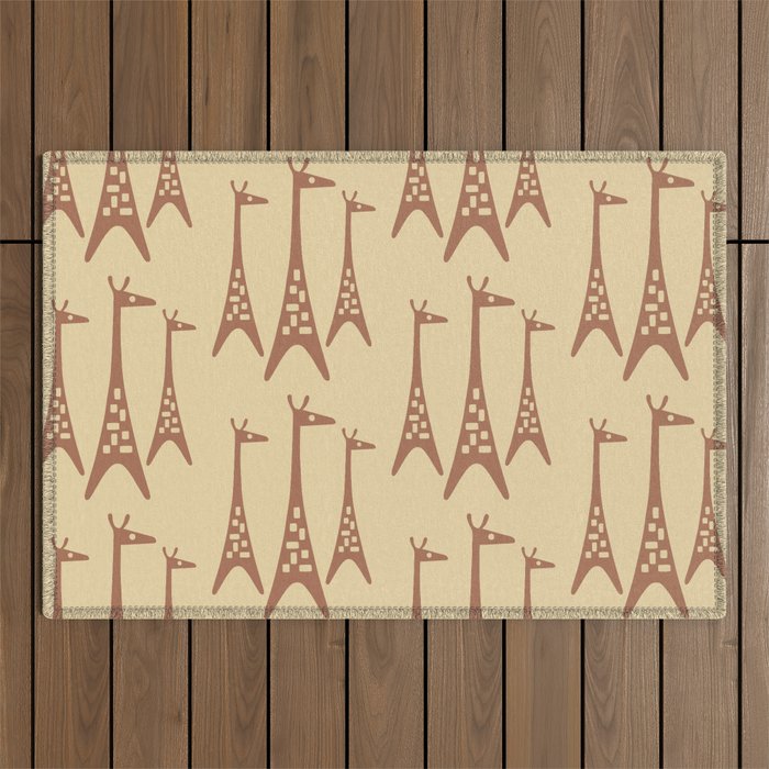 Brown and Tan Giraffe Outdoor Rug Gallery Image 1