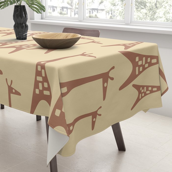 Brown and Tan Giraffe Tablecloth Gallery Image 3