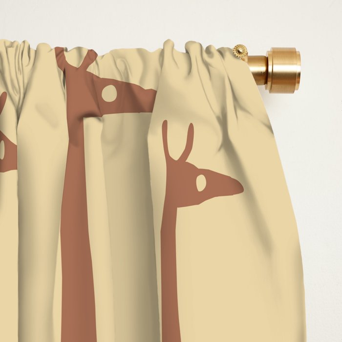 Brown and Tan Giraffe Window Curtain Gallery Image 2