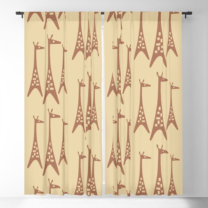 Brown and Tan Giraffe Window Curtain Gallery Image 5