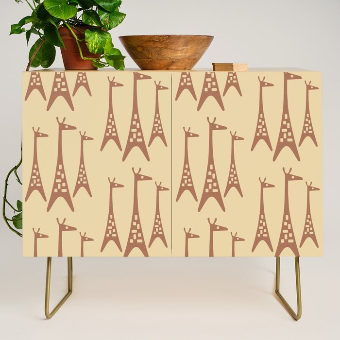 Brown and Tan Giraffe Credenza Gallery Image 1