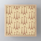 Brown and Tan Giraffe Mini Art Print Gallery Image 1