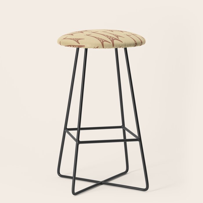 Brown and Tan Giraffe Stool Gallery Image 1