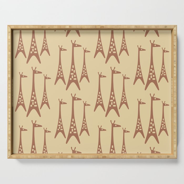 Brown and Tan Giraffe Serving Tray Gallery Image 1