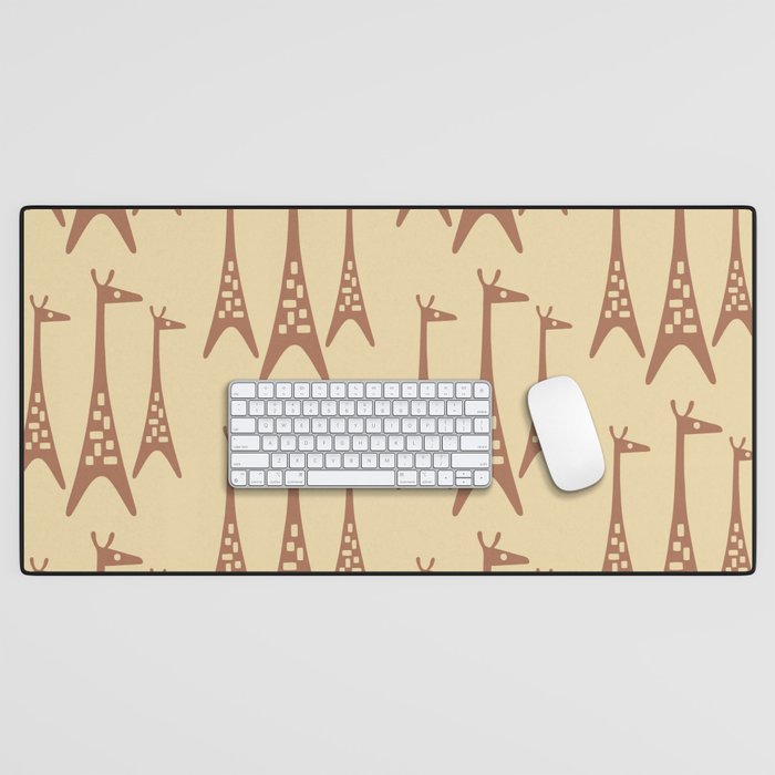 Brown and Tan Giraffe Desk Mat Gallery Image 1