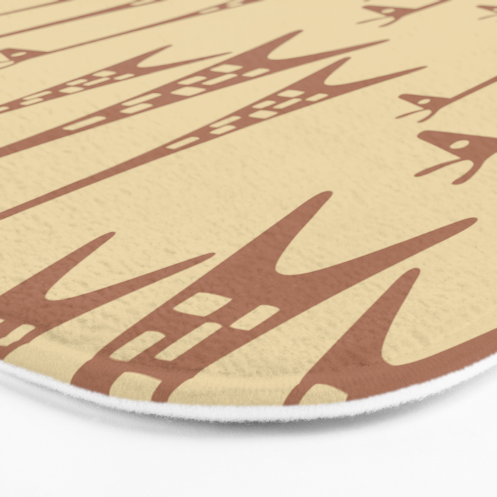 Brown and Tan Giraffe Bath Mat Gallery Image 3