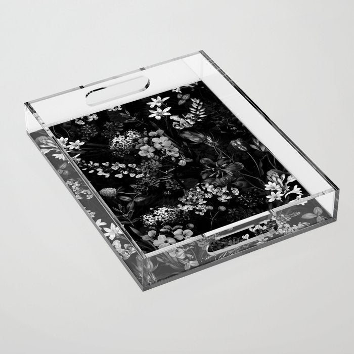 DARK FLOWER II Acrylic Tray Gallery Image 1