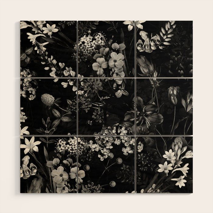 DARK FLOWER II Wood Wall Art Gallery Image 1