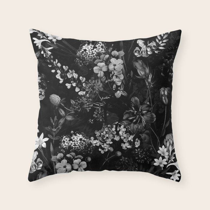 DARK FLOWER II Throw Pillow Gallery Image 6