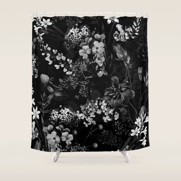 DARK FLOWER II Shower Curtain Gallery Image 1