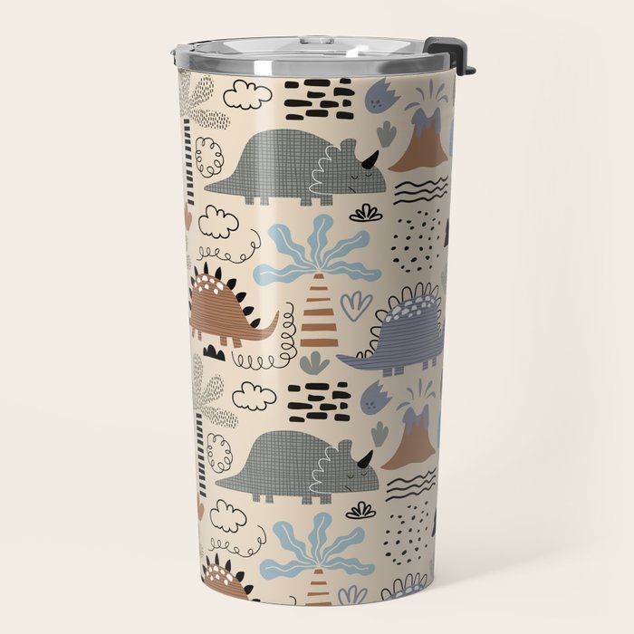 Nursery Wall Art, Nursery Prints, Neutral Nursery Decor, Dinosaur Print Travel Mug Gallery Image 2