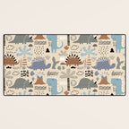 Nursery Wall Art, Nursery Prints, Neutral Nursery Decor, Dinosaur Print Desk Mat Gallery Image 3