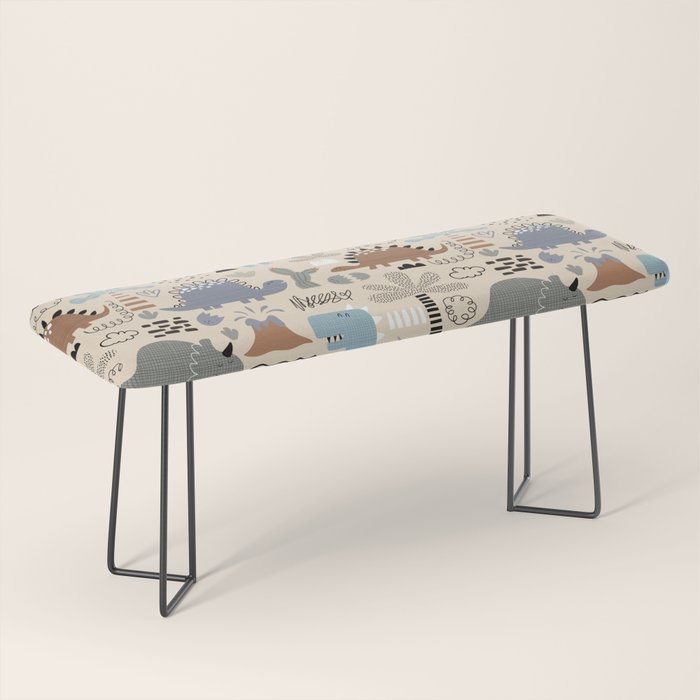 Nursery Wall Art, Nursery Prints, Neutral Nursery Decor, Dinosaur Print Bench Gallery Image 1
