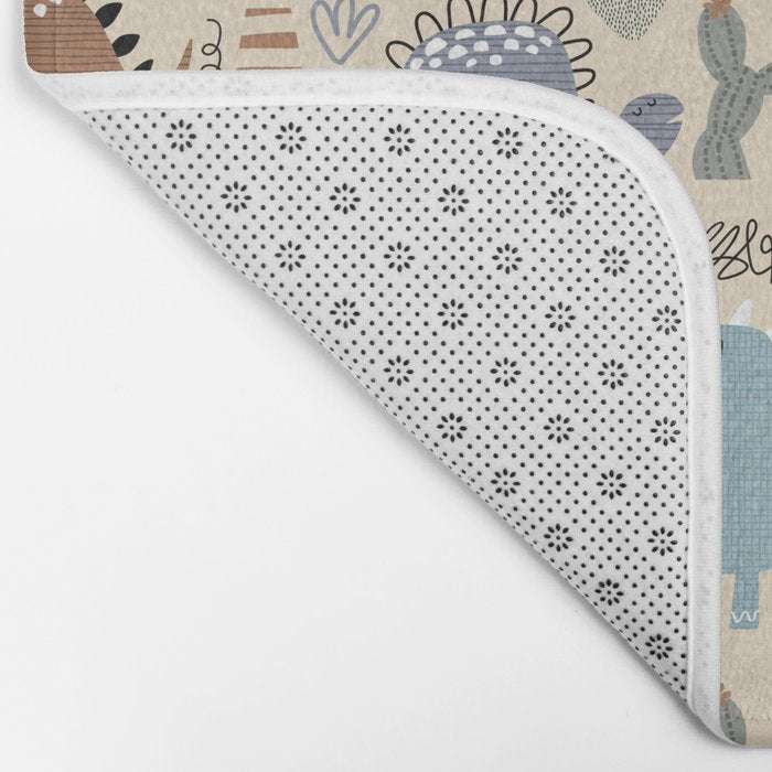 Nursery Wall Art, Nursery Prints, Neutral Nursery Decor, Dinosaur Print Bath Mat Gallery Image 2