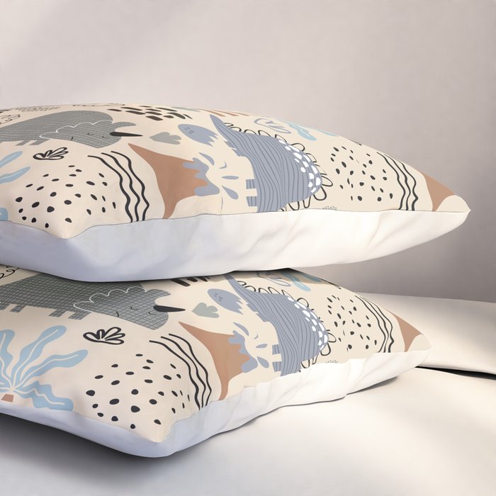 Nursery Wall Art, Nursery Prints, Neutral Nursery Decor, Dinosaur Print Pillow Sham Gallery Image 3