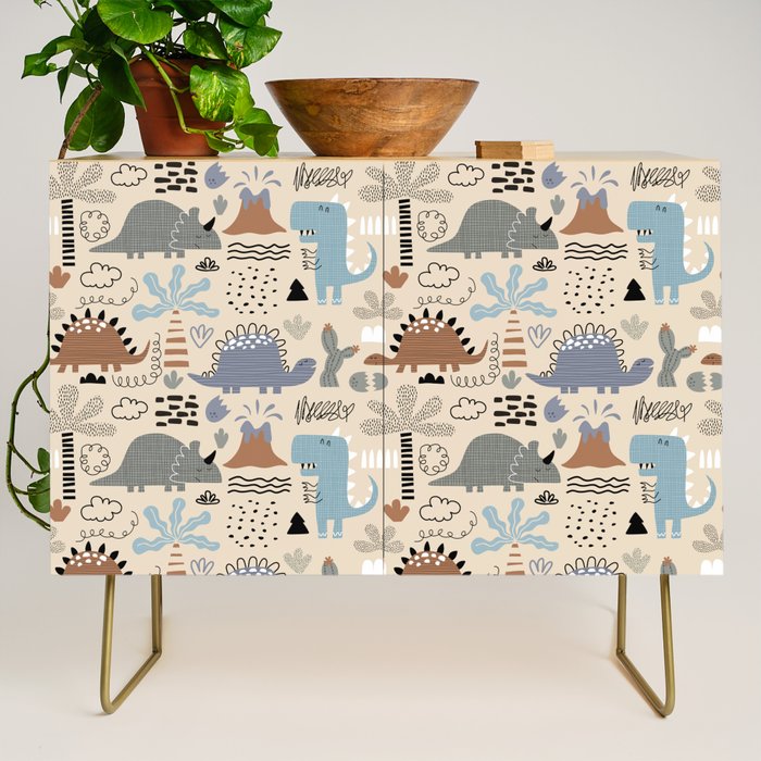 Nursery Wall Art, Nursery Prints, Neutral Nursery Decor, Dinosaur Print Credenza Gallery Image 1