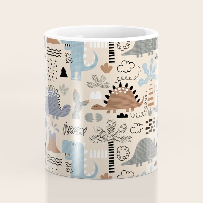 Nursery Wall Art, Nursery Prints, Neutral Nursery Decor, Dinosaur Print Coffee Mug Gallery Image 4