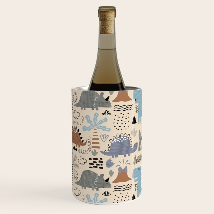 Nursery Wall Art, Nursery Prints, Neutral Nursery Decor, Dinosaur Print Wine Chiller Gallery Image 3