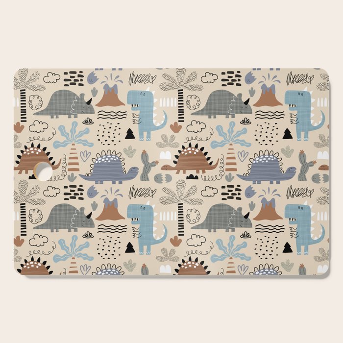 Nursery Wall Art, Nursery Prints, Neutral Nursery Decor, Dinosaur Print Cutting Board Gallery Image 1