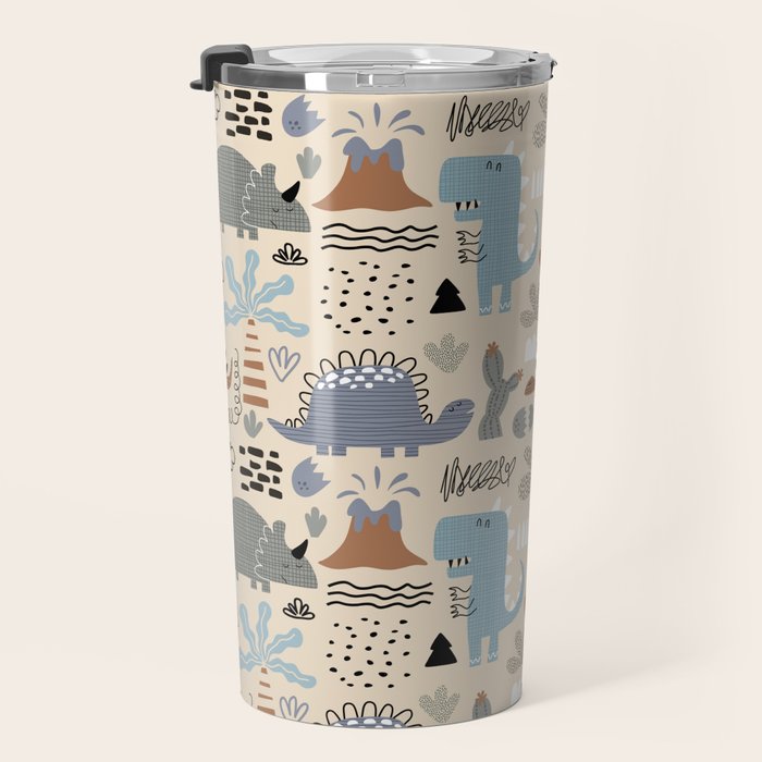 Nursery Wall Art, Nursery Prints, Neutral Nursery Decor, Dinosaur Print Travel Mug Gallery Image 3