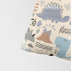 Nursery Wall Art, Nursery Prints, Neutral Nursery Decor, Dinosaur Print Pillow Sham Gallery Image 4