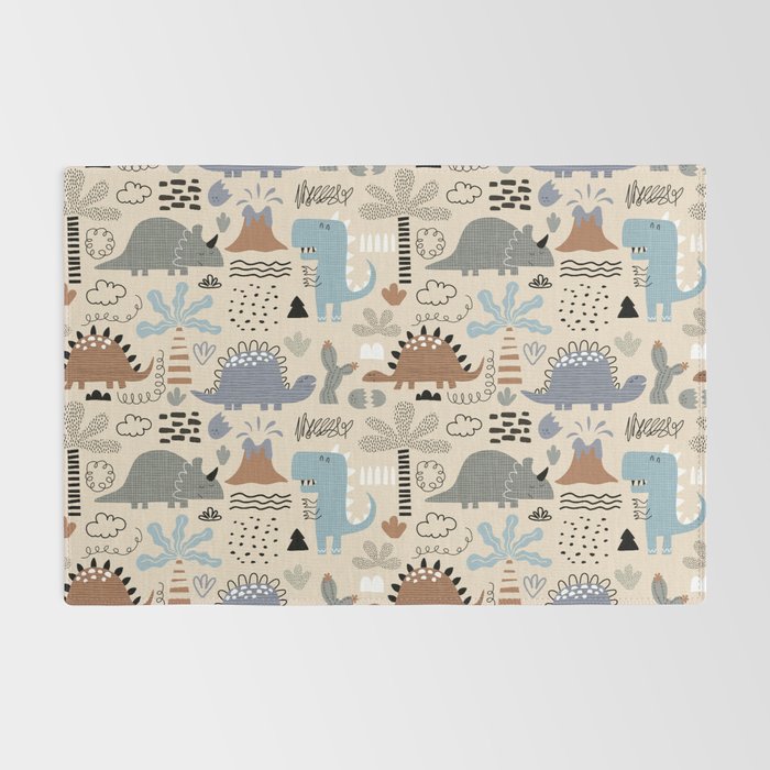 Nursery Wall Art, Nursery Prints, Neutral Nursery Decor, Dinosaur Print Rug Gallery Image 2