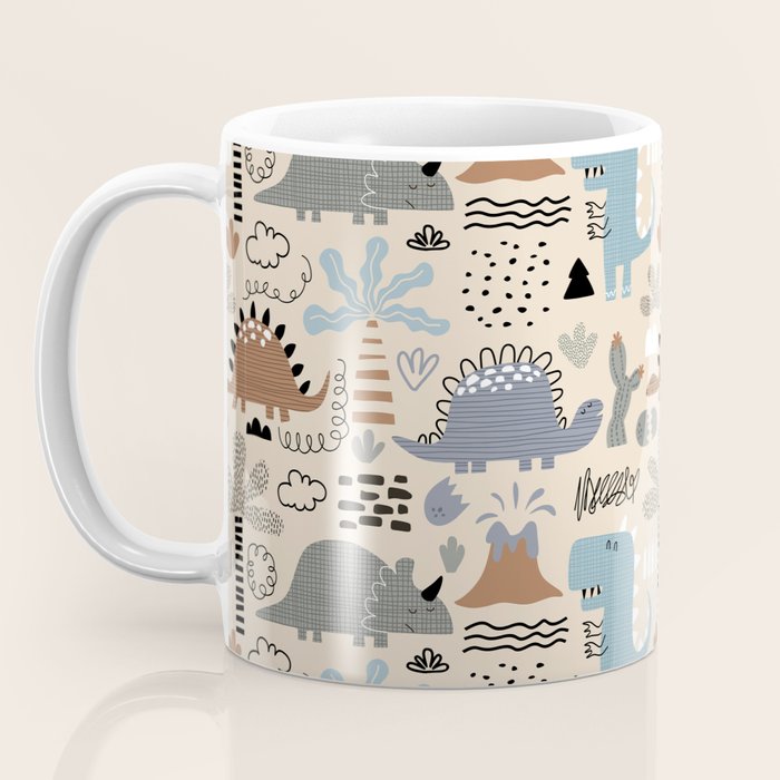 Nursery Wall Art, Nursery Prints, Neutral Nursery Decor, Dinosaur Print Coffee Mug Gallery Image 3