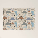 Nursery Wall Art, Nursery Prints, Neutral Nursery Decor, Dinosaur Print Welcome Mat Gallery Image 1