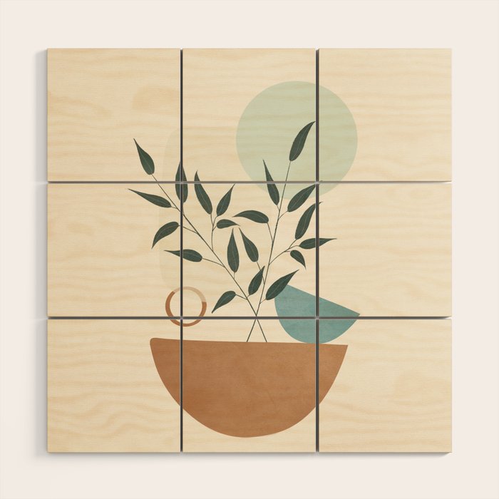 Azzurro Shapes No 57 Wood Wall Art Gallery Image 1