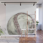 Vintage Baseball Art Wall Mural Gallery Image 1