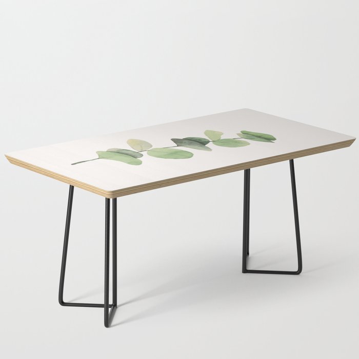 Watercolor Eucalyptus Branch Coffee Table Gallery Image 1