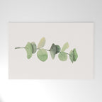 Watercolor Eucalyptus Branch Welcome Mat Gallery Image 1