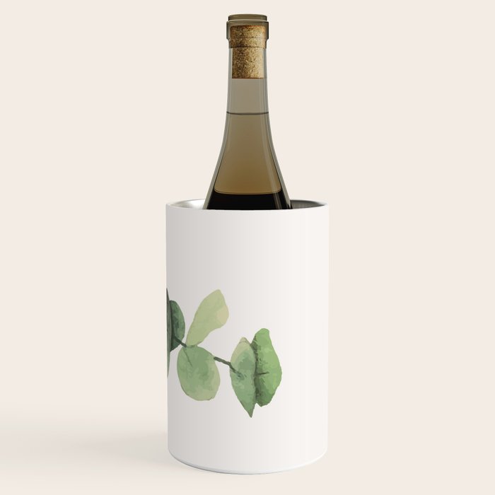 Watercolor Eucalyptus Branch Wine Chiller Gallery Image 3