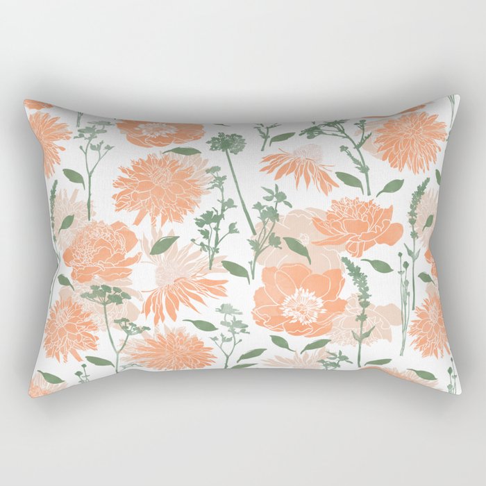 Modern floral blooms PGM5 Rectangular Pillow Gallery Image 2