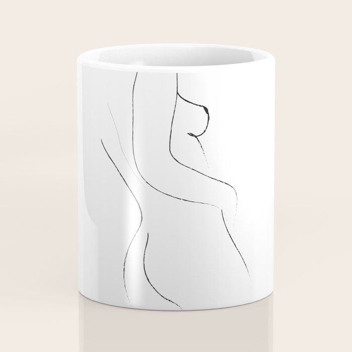 Minimal Line Drawing 2 Coffee Mug Gallery Image 4