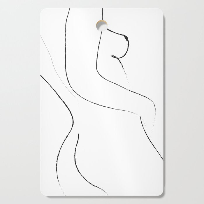 Minimal Line Drawing 2 Cutting Board Gallery Image 1