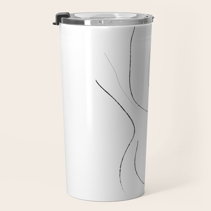 Minimal Line Drawing 2 Travel Mug Gallery Image 3