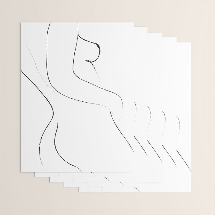 Minimal Line Drawing 2 Wrapping Paper Gallery Image 3