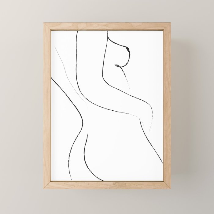 Minimal Line Drawing 2 Mini Art Print Gallery Image 1
