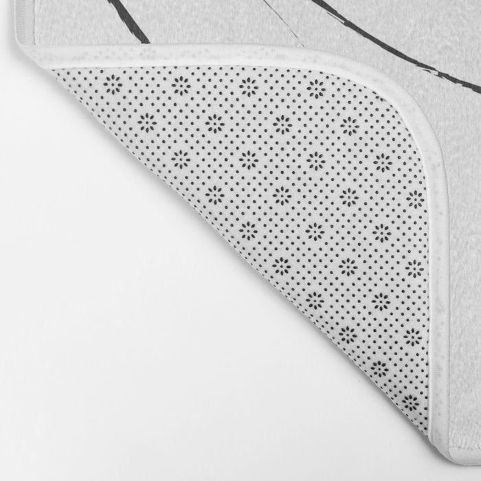 Minimal Line Drawing 2 Bath Mat Gallery Image 2